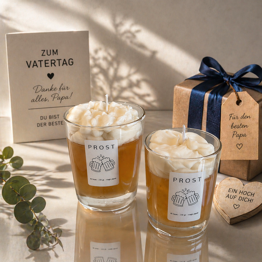 Bierkerze „Prost“ – Originelles Vatertagsgeschenk für Papa