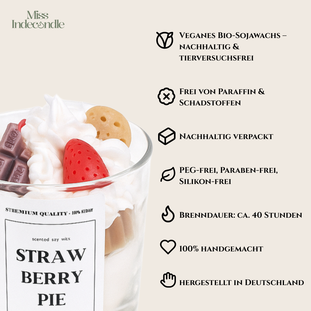 Sojawachskerze| Strawberry Pie