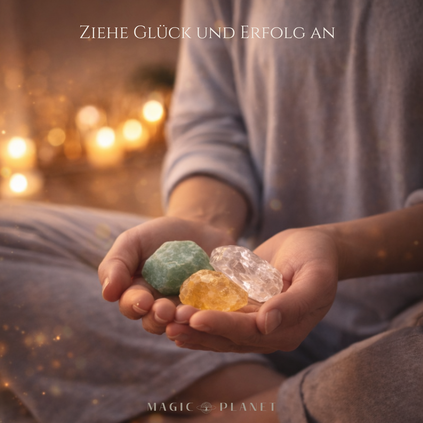 Glück und Erfolg Kristallset