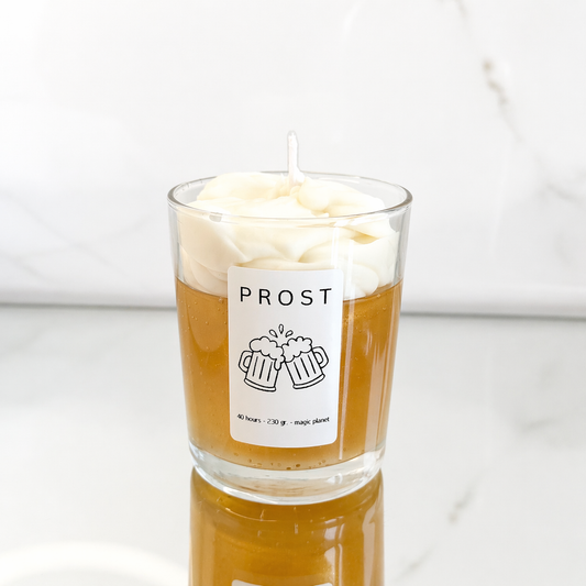 Bierkerze „Prost“ – Originelles Vatertagsgeschenk für Papa